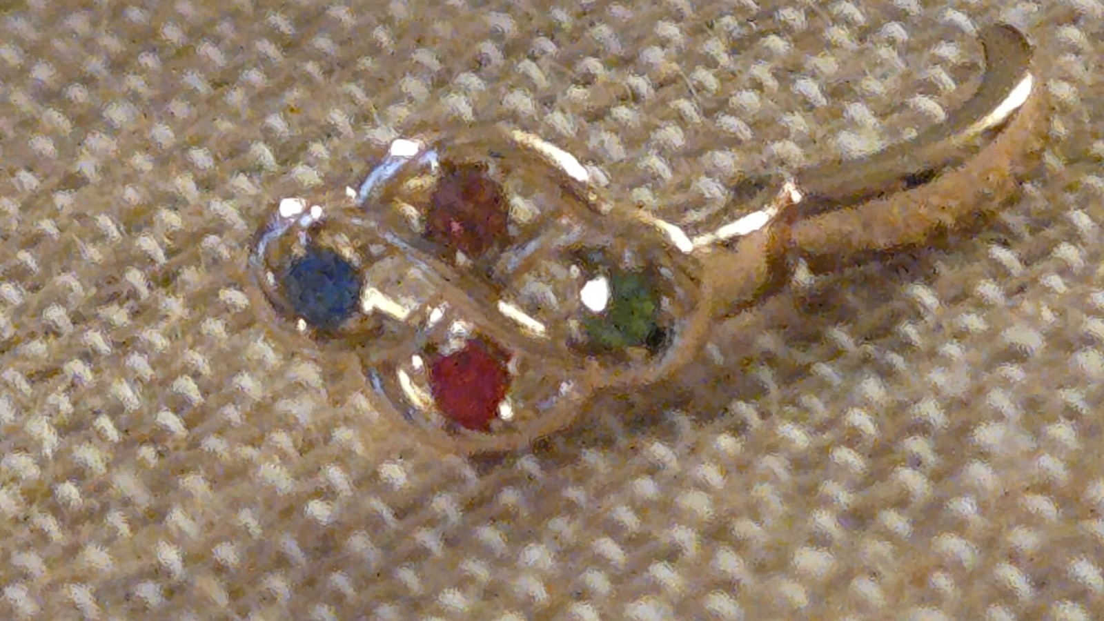 Celtic Knot 10mm Pierced Gold toned mini Colored (red, green, blue & pink)…