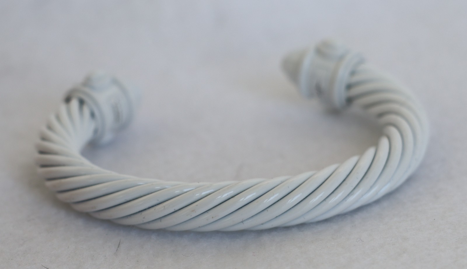 DAVID YURMAN White Aluminum Renaissance Cable Cuff Bracelet NEW