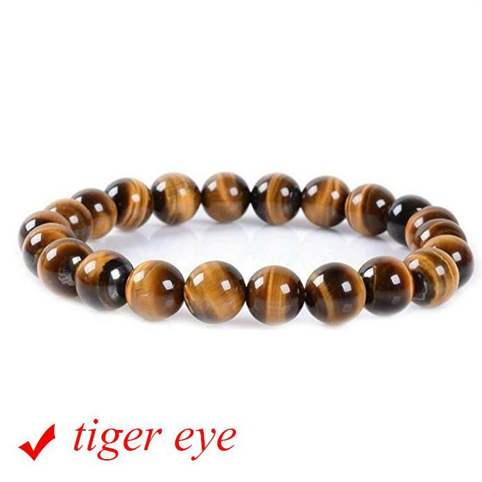 Crystal Gemstone Bead Bracelet Chakra Natural Stone Reiki Healing Anxiety Stress