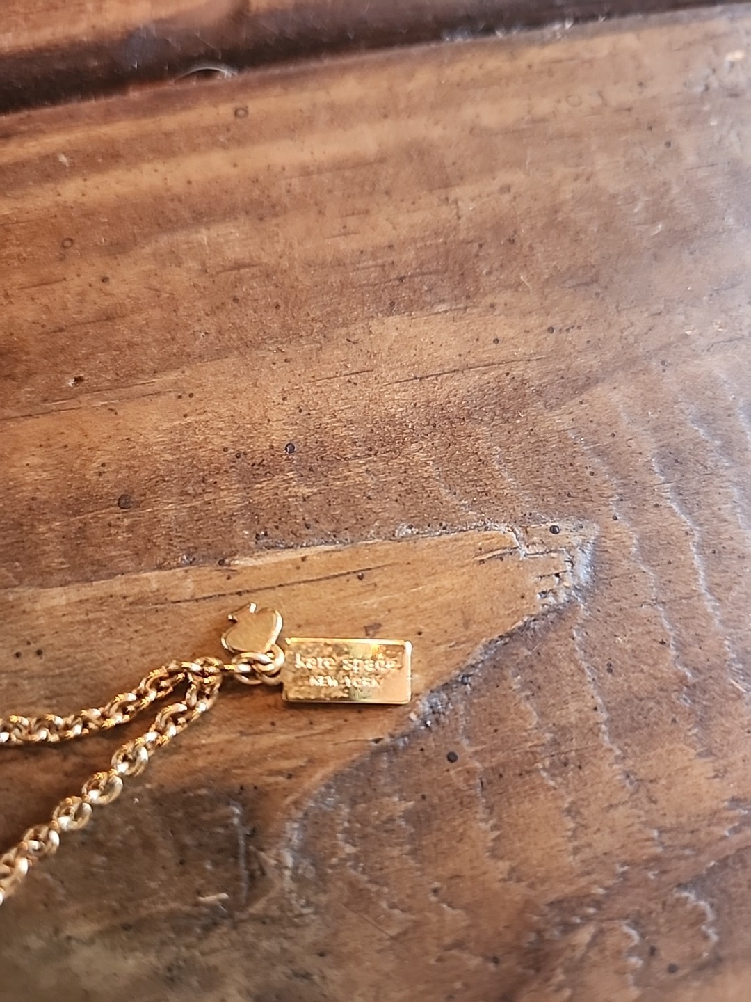 Kate Spade NY Black Gold Ivory “Bar None” Scatter Necklace Station long chain