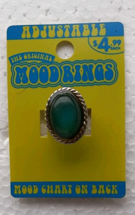 Lot Of 2 – Adjustable Orig Color Change Mood Ring NOS Vintage Fashion Jewelry