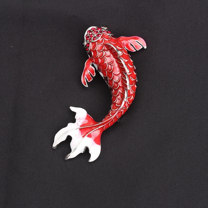 Women Men Unisex Lemon Goldfish Lover Brooch Fashion Koi Fish Pins Badge Jewelry