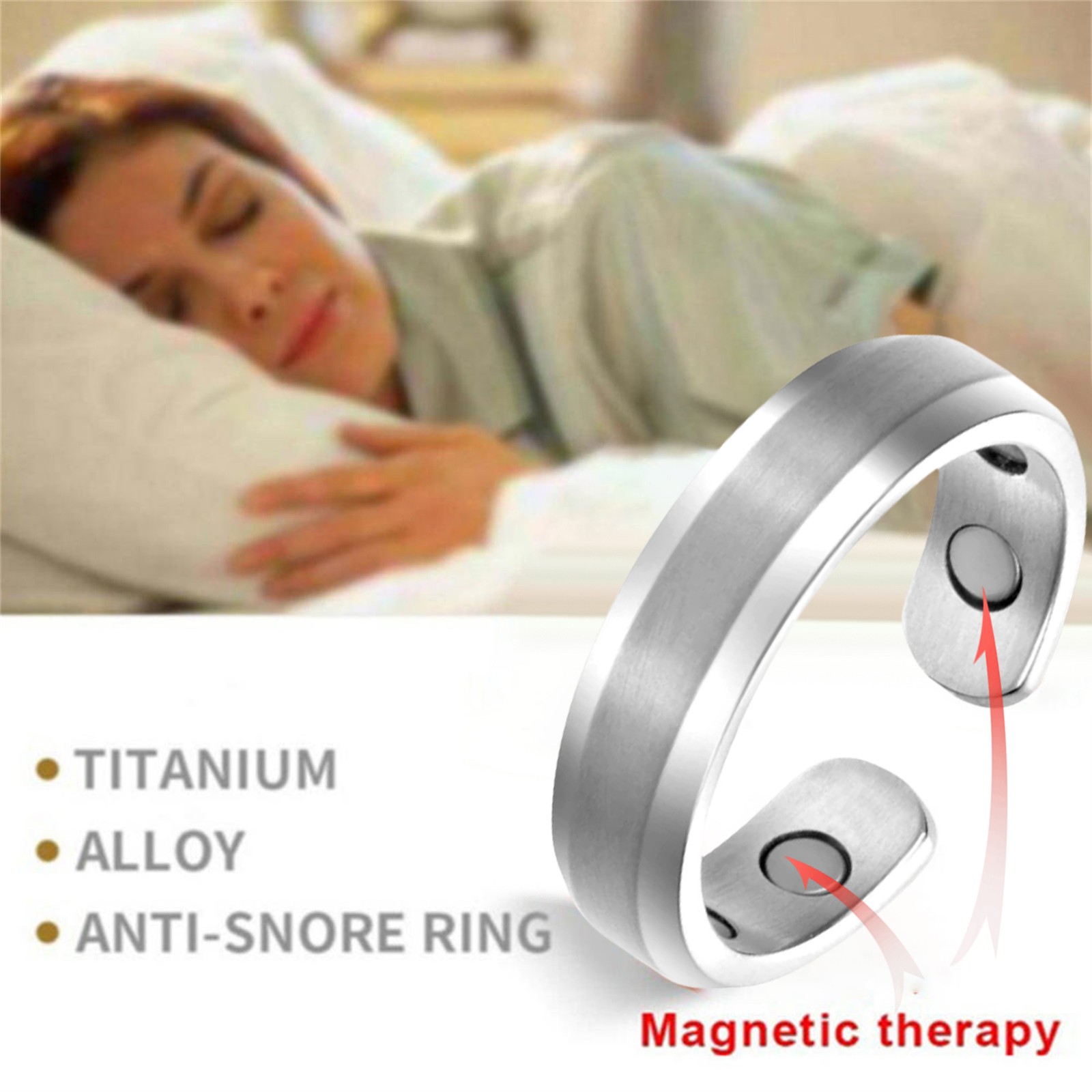 2PCS Apolloostory Lymphatic Drainage Therapeutic Magnetic Ring Women Men Care