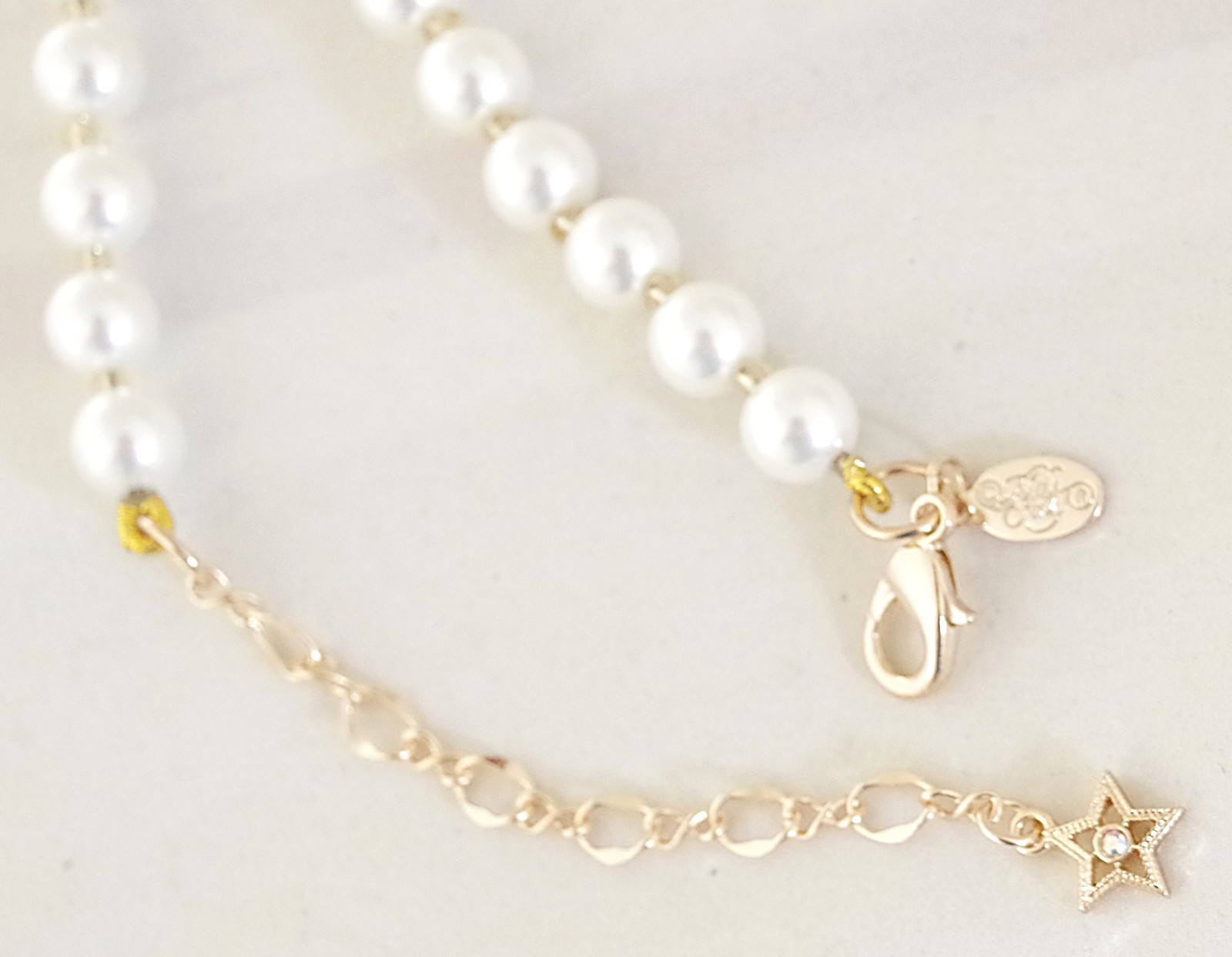 KIRKS FOLLY AB CRYSTAL RHINESTONE WHITE MOON/ DREAM CATCHER ENHANCER NECKLACE
