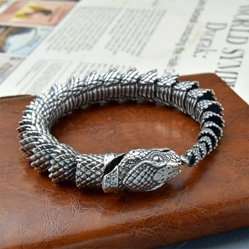 Tibetan Dragon Scale Bracelet Lucky Amulet Bangle Unisex Jewelry