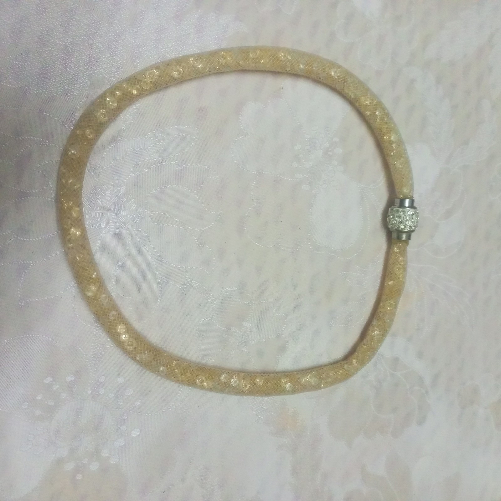 Small Beads In Net Choker Necklace With Magnetic Closure Accessories Jewelry
