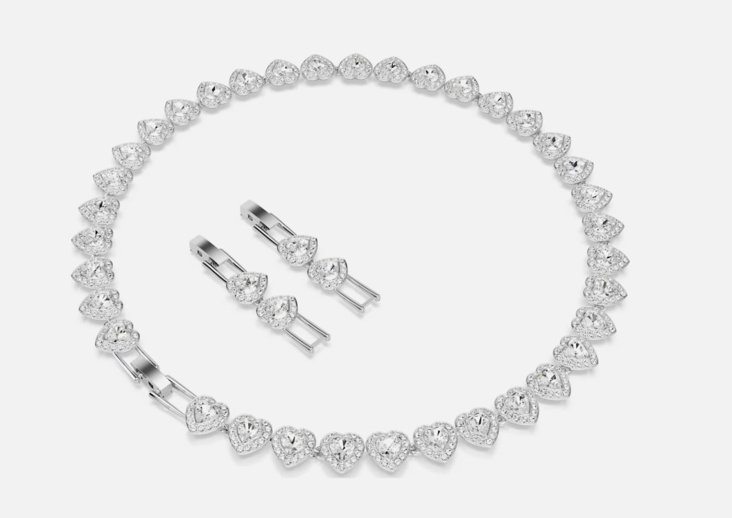 HOT! Ariana Grande x Swarovski necklace Mixed cuts, Heart, White