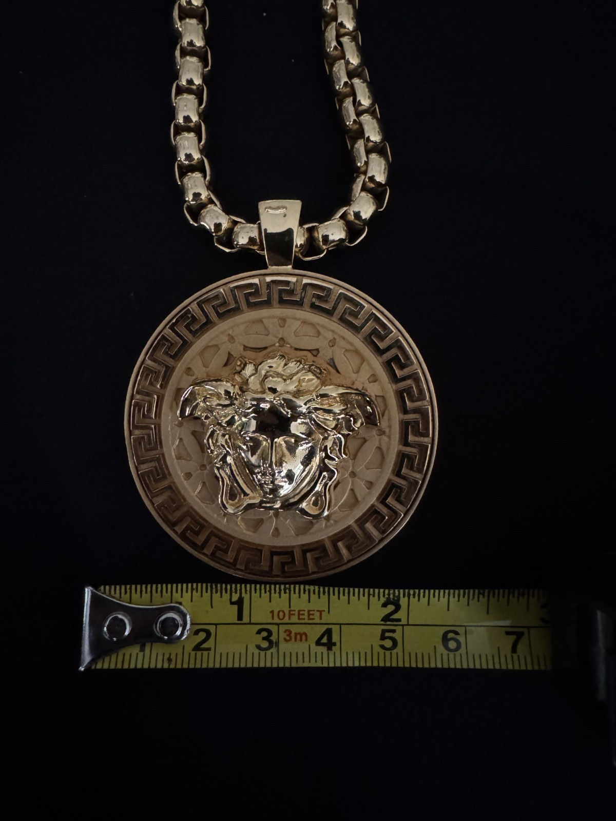 Authentic Versace Medusa Necklace Gold Tone DG14703 Made in Italy w/ Tags
