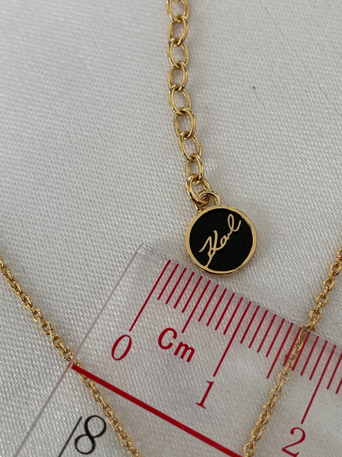 Karl Lagerfeld Mini Choupette Lock & Key Charm Necklace w/Crystal from Swarovski