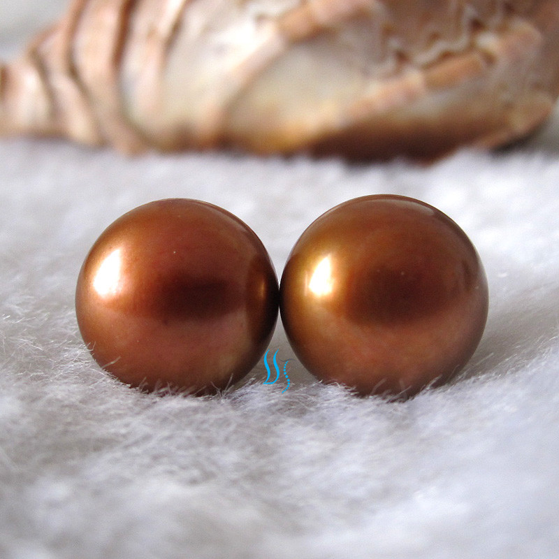 11.5-12.0mm Freshwater Pearl Earrings Stud Earrings——MORE COLORS