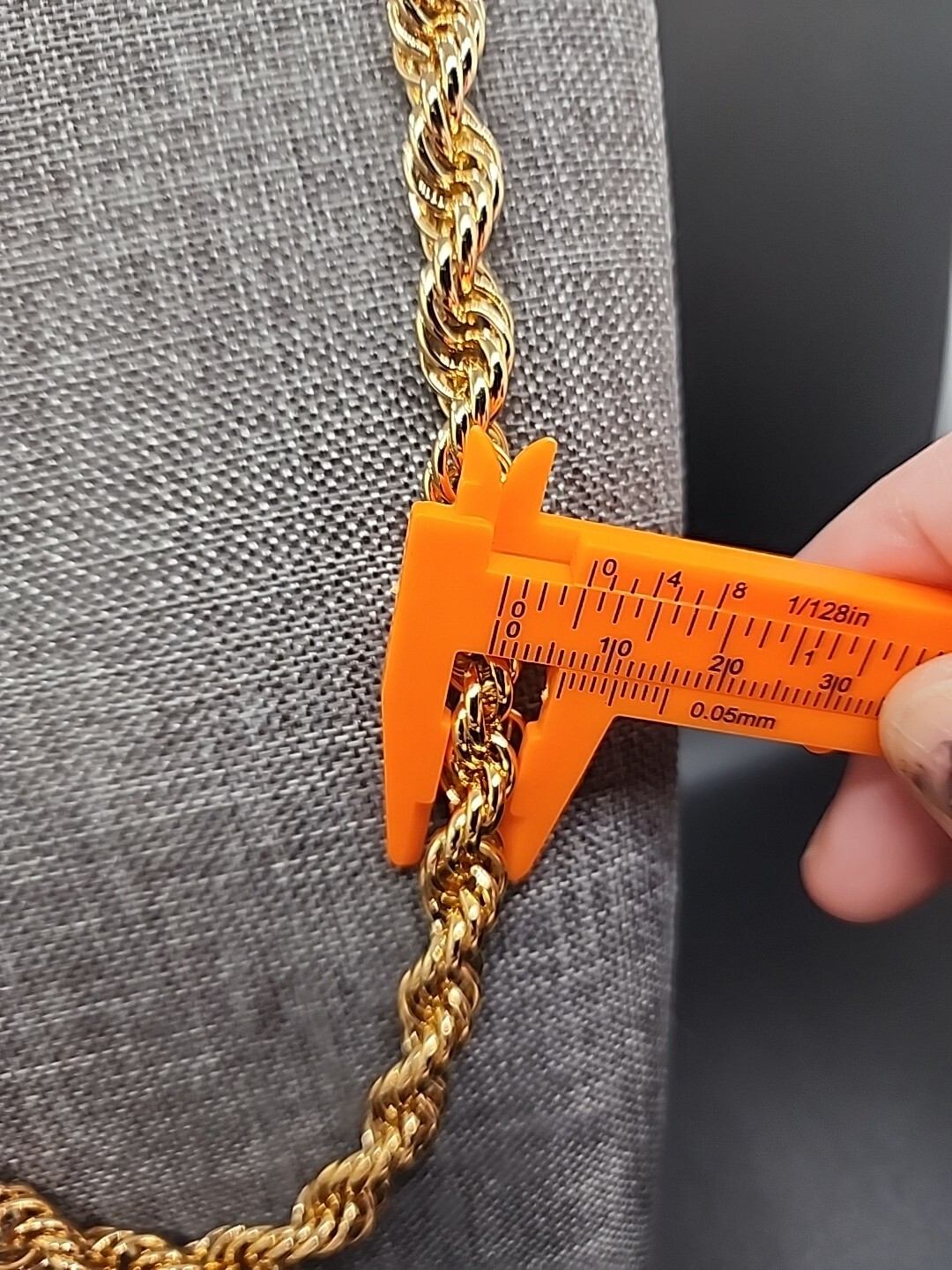 18K GP Over Bronze 24″ Soft Rope Link Chain Moda Al Massimo for JTV BEC181 NIB