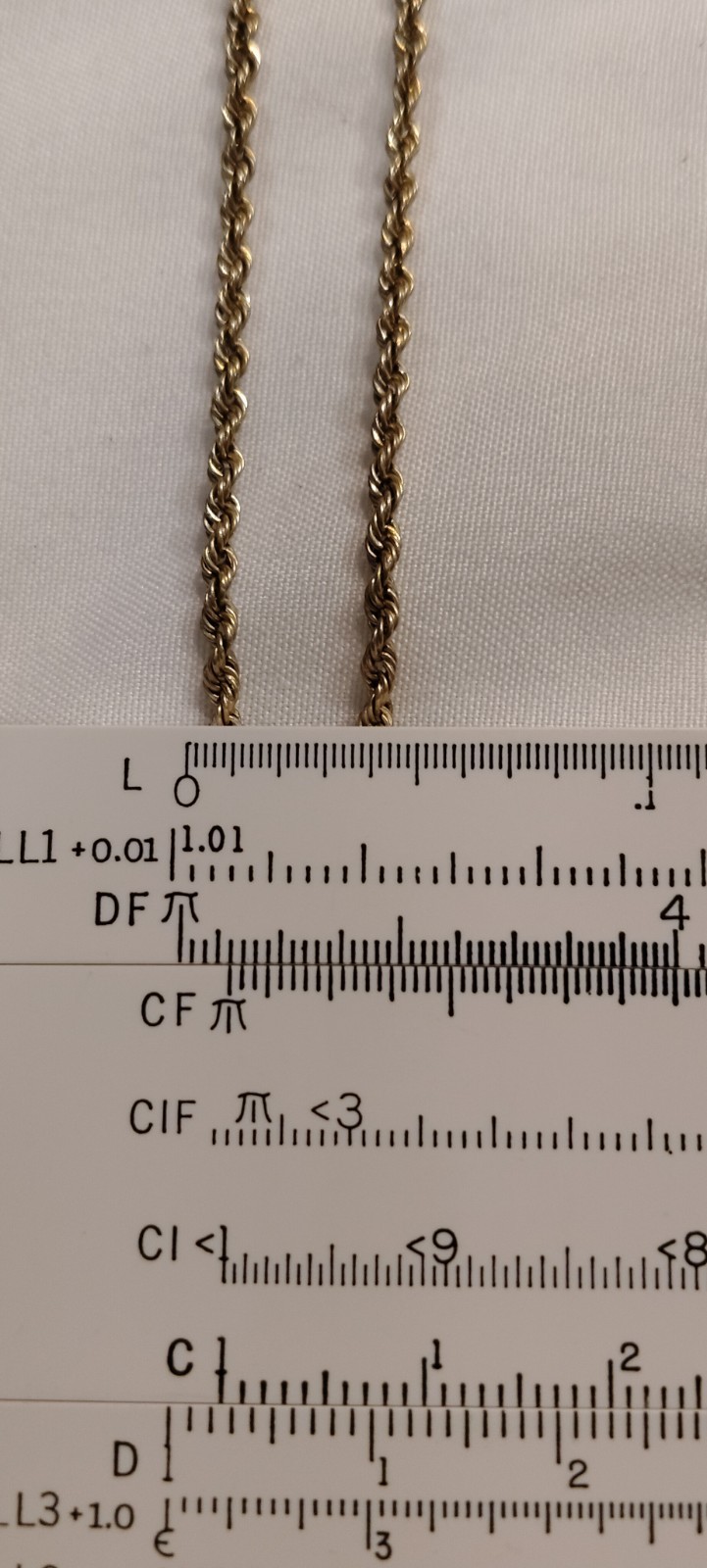 14k Yellow Gold Rope Chain Necklace, Lobster Clasp, No Stone, Metal, Gold Color