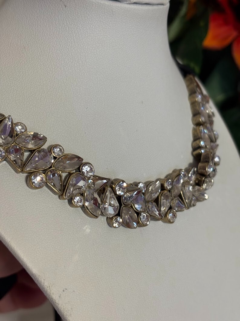 BaubleBar Black with Crystals Necklace (34 inches) with pouch for any occasion