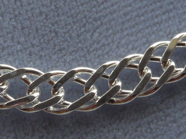 10″ ANKLE BRACELET ITALIAN STERLING SILVER ROMBO STYLE 4.5mm ITALY 925