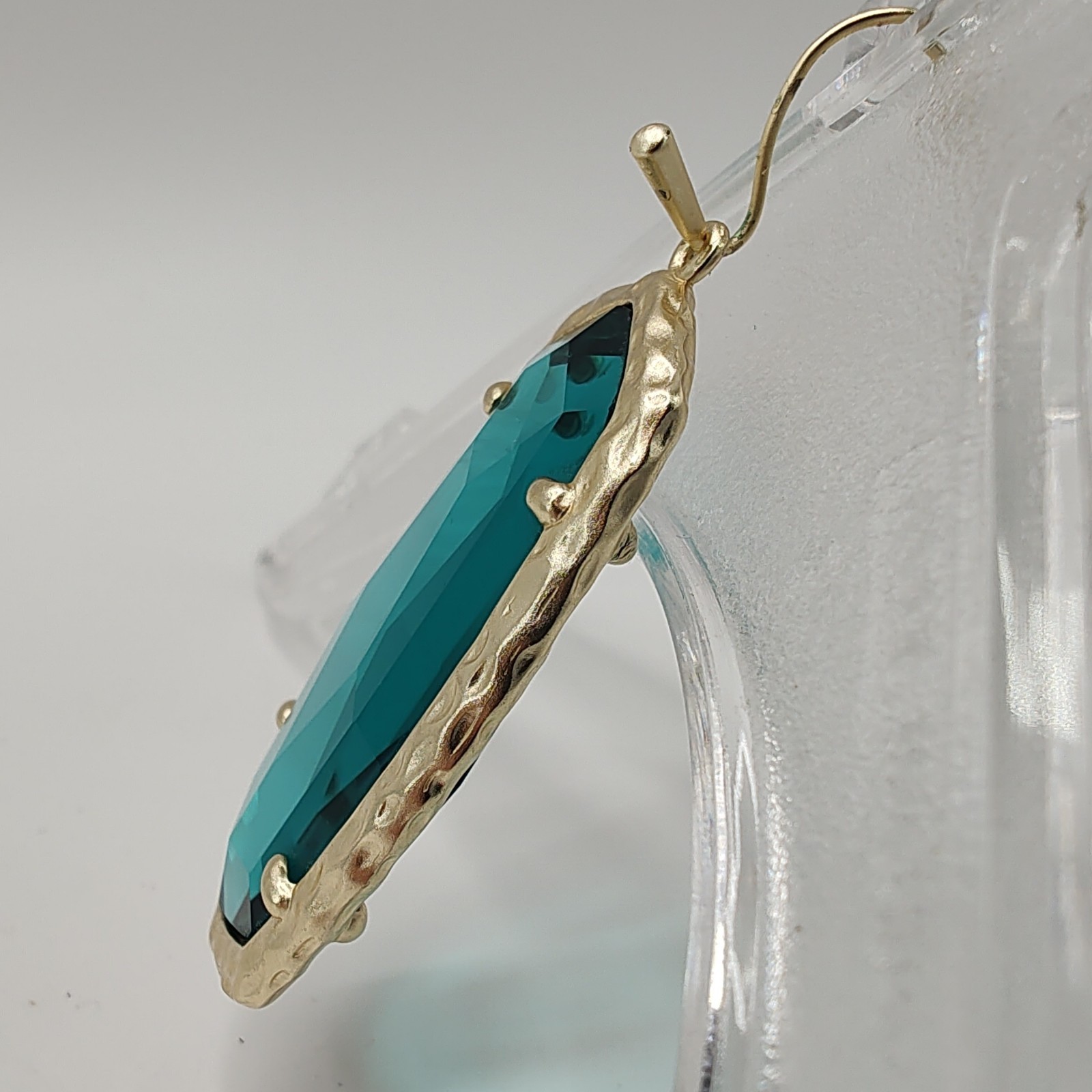 Kendra Scott Dangle Drop Earrings In Blue Illusion/Gold w/ Original Branded Bag