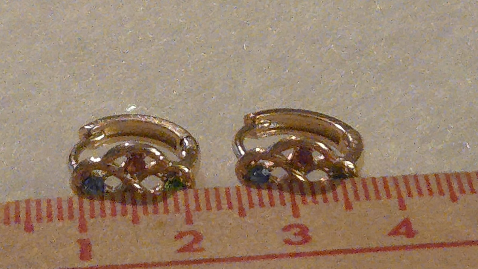 Celtic Knot 10mm Pierced Gold toned mini Colored (red, green, blue & pink)…