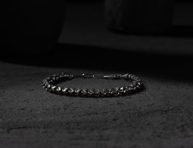 High Quality Black Hematite Stone Bracelet Healing Men Career Success Abundance