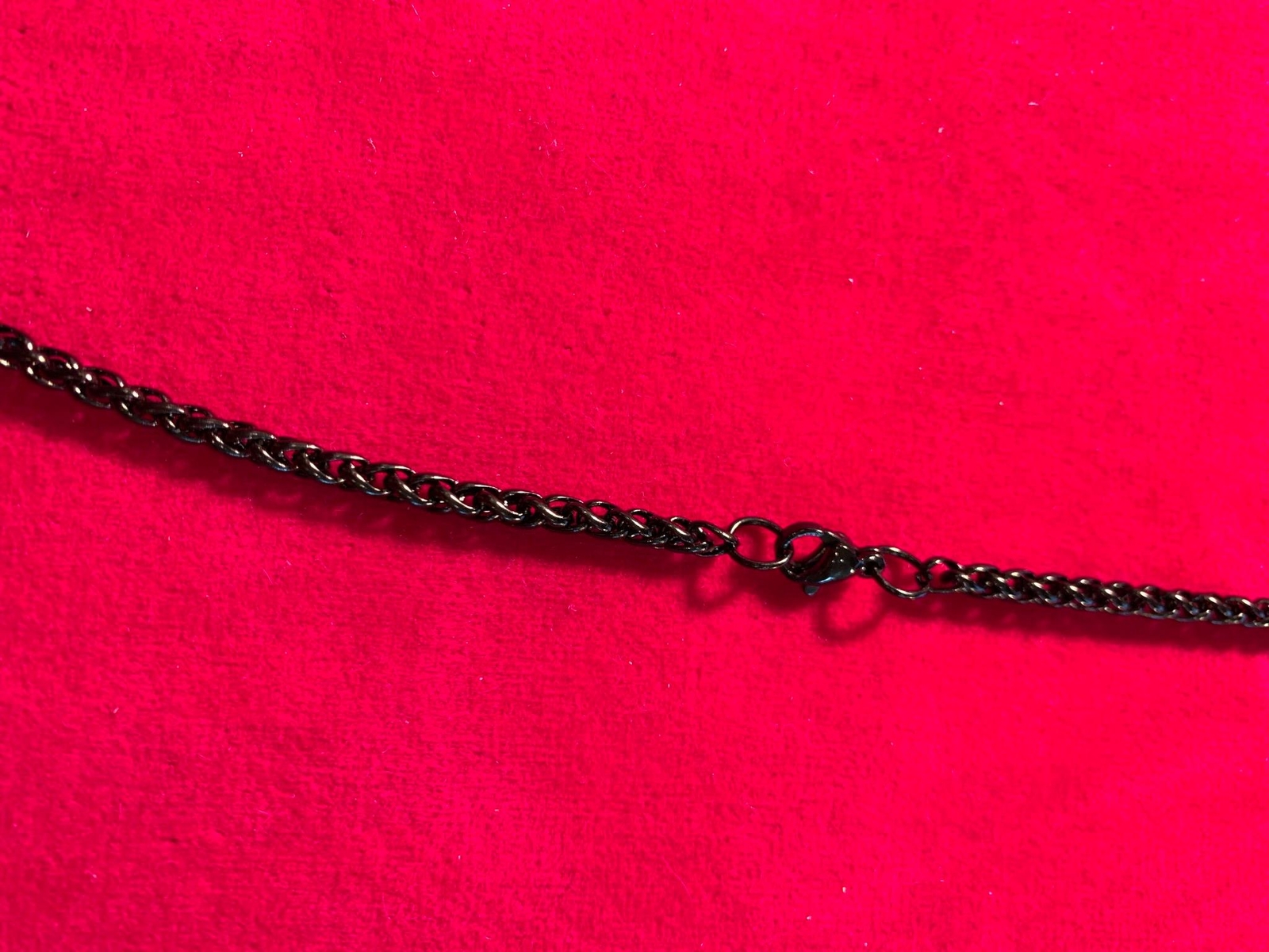 18″ Men ,Women, ,3mm Stainless Steel Black Plated Braided Wheat Necklace