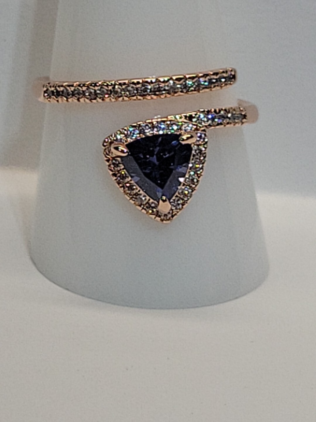 Bomb Party “Glitzy Chic” RBP #6428 SIZE 10 SAPPHIRE CUBIC ZIRCONIA NEW