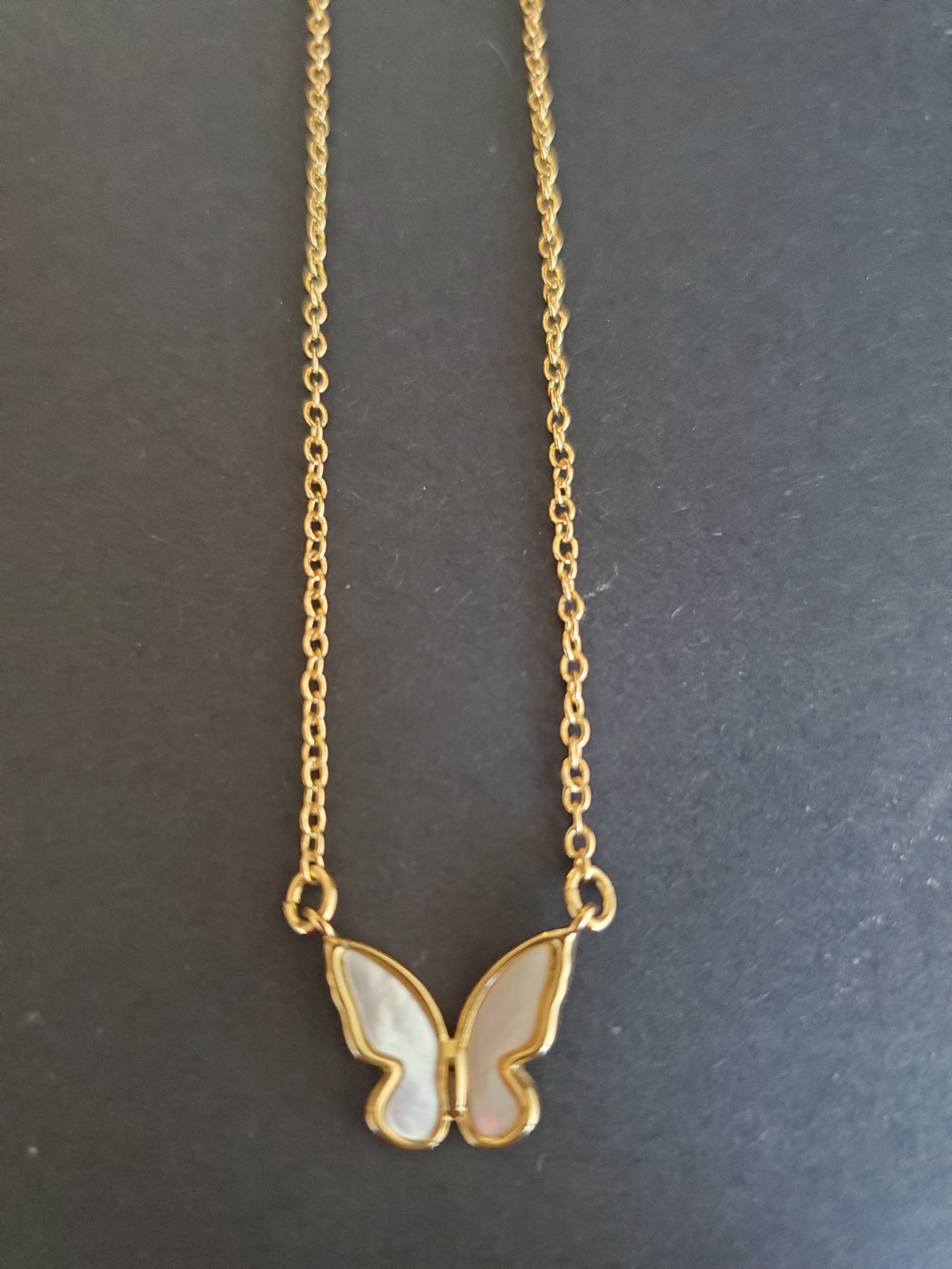 Kate Spade Gold Tone Butterfly Necklace New Without Tag
