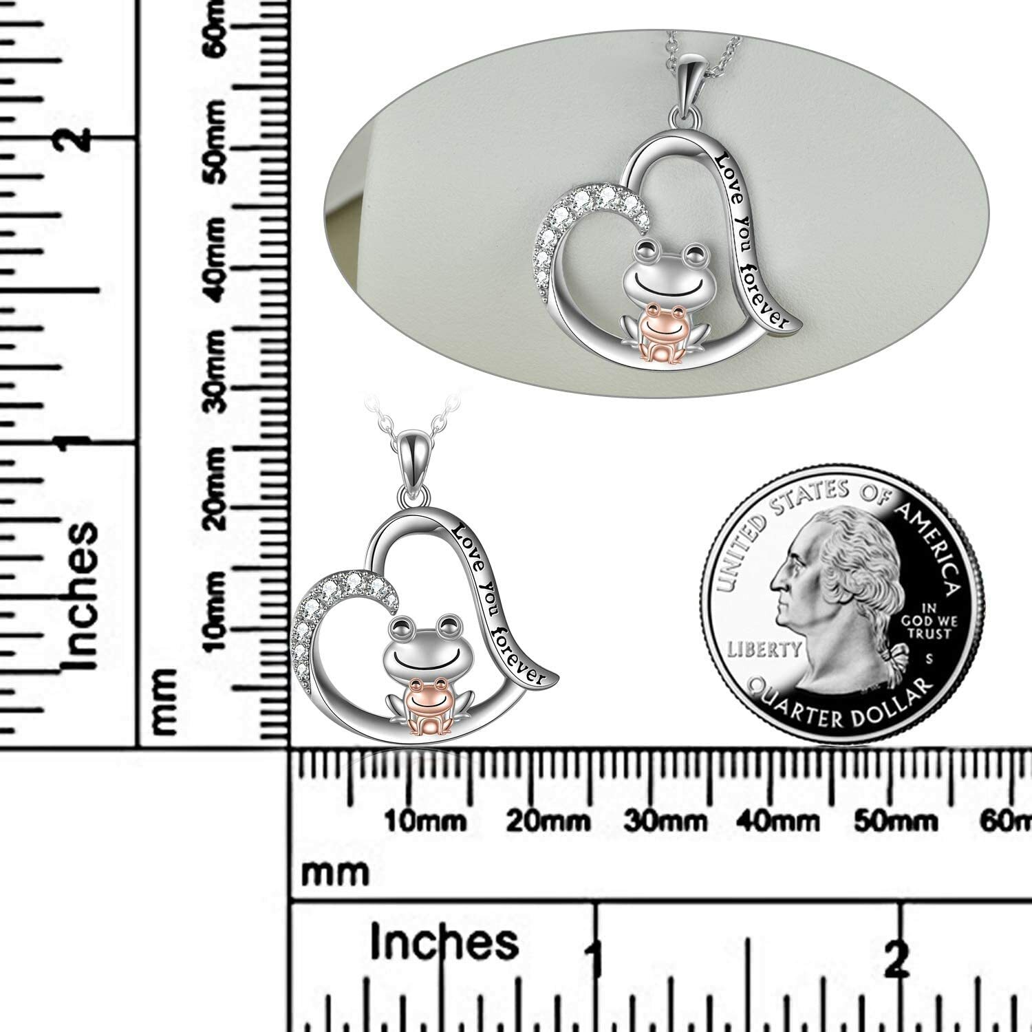 Frog Necklace for Women Sterling Silver Cute Animal Jewelry Frog Gifts For Girls