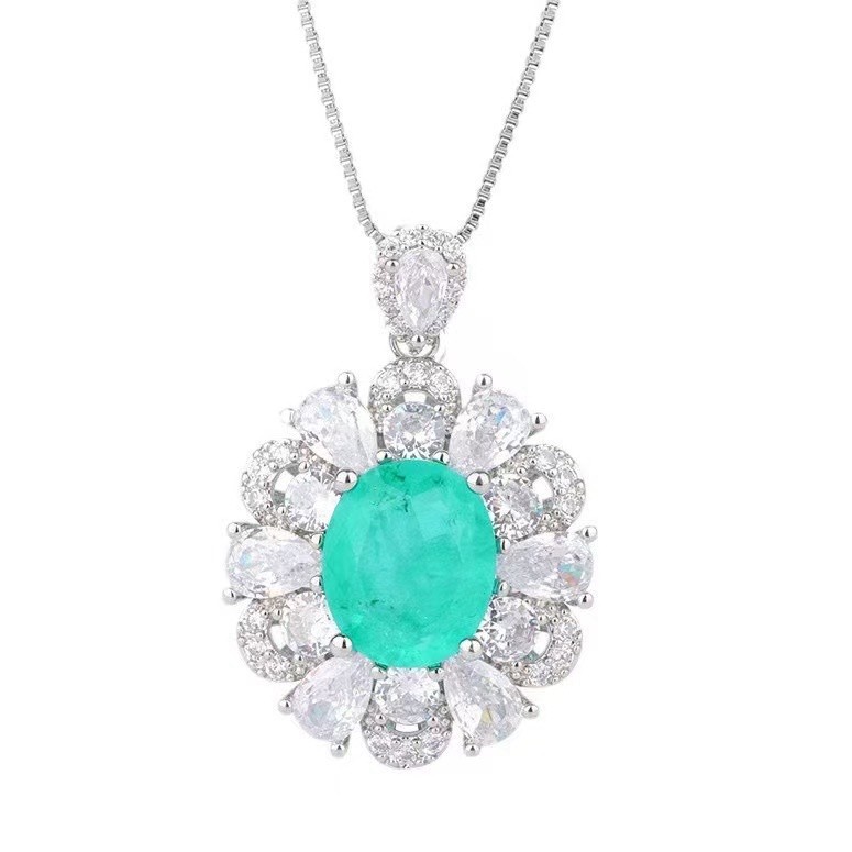 Wedding Bridal CZ Jewelry Set Zirconia Necklace Earrings Set