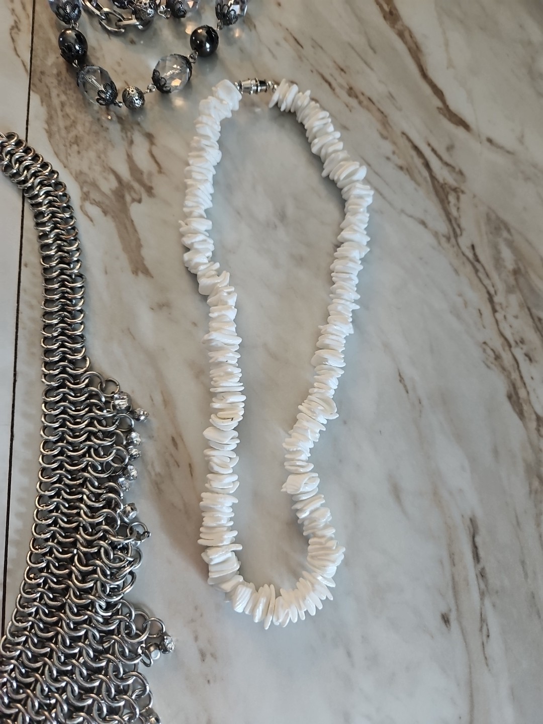 18pc Costume Necklace Lot Faux Pearls Beaded Chunky Statement Resale Branded
