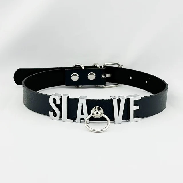 Collar BDSM Gift Pu Leather Custom Choker Necklace Punk DIY Chocker Party Y7