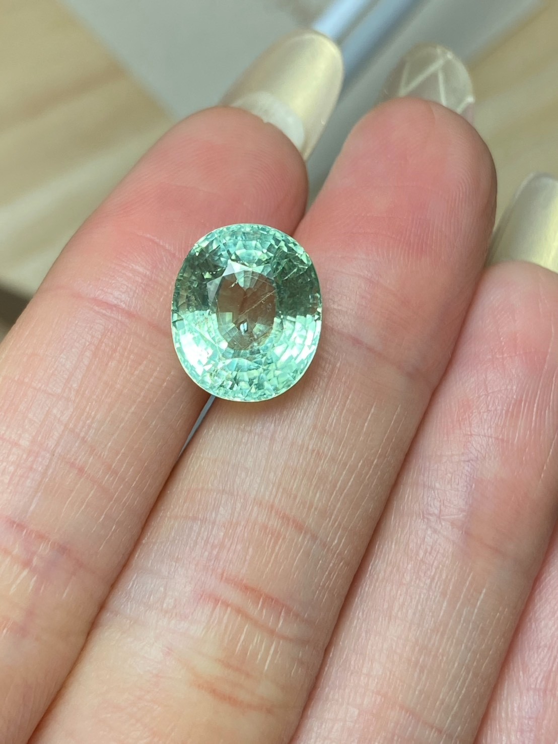 [jerseychou]Natural Paraiba Tourmaline 7.22ct , AIGS