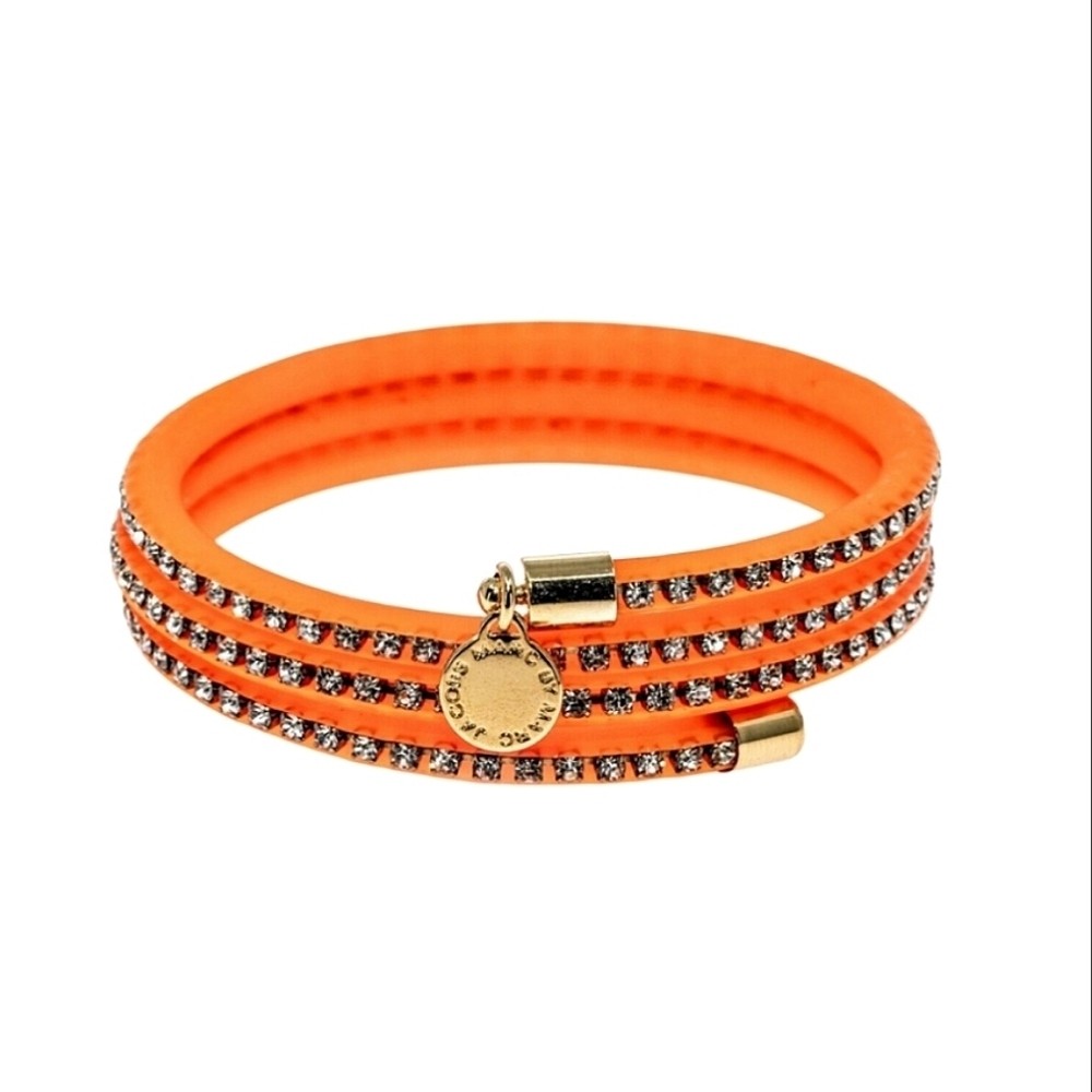 Marc Jacobs Orange/Pink Wrap Bracelet with Charm