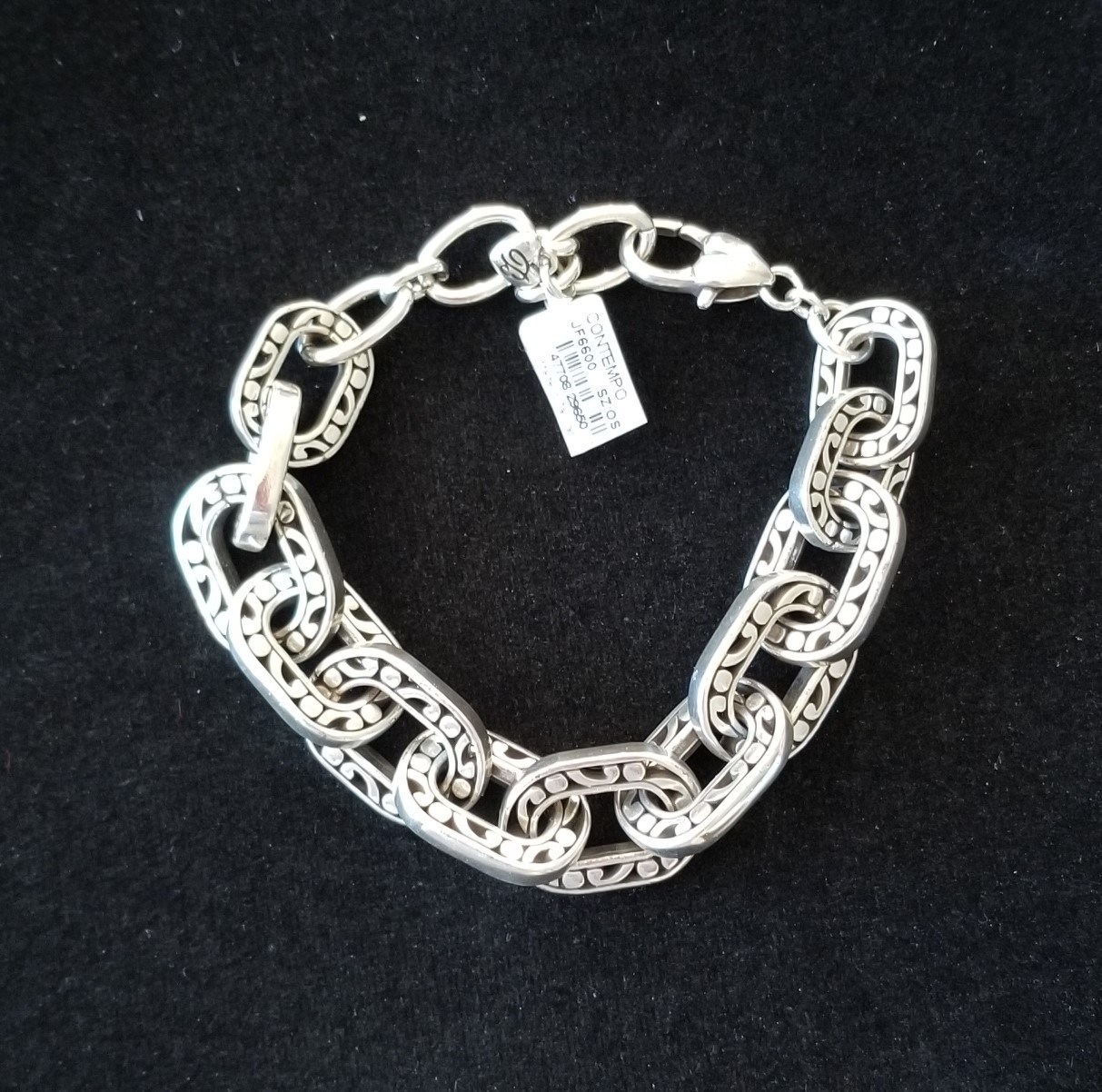 NWT ~ Brighton Contempo Linx Chunky Oval Links Silver Plated Chain Bracelet