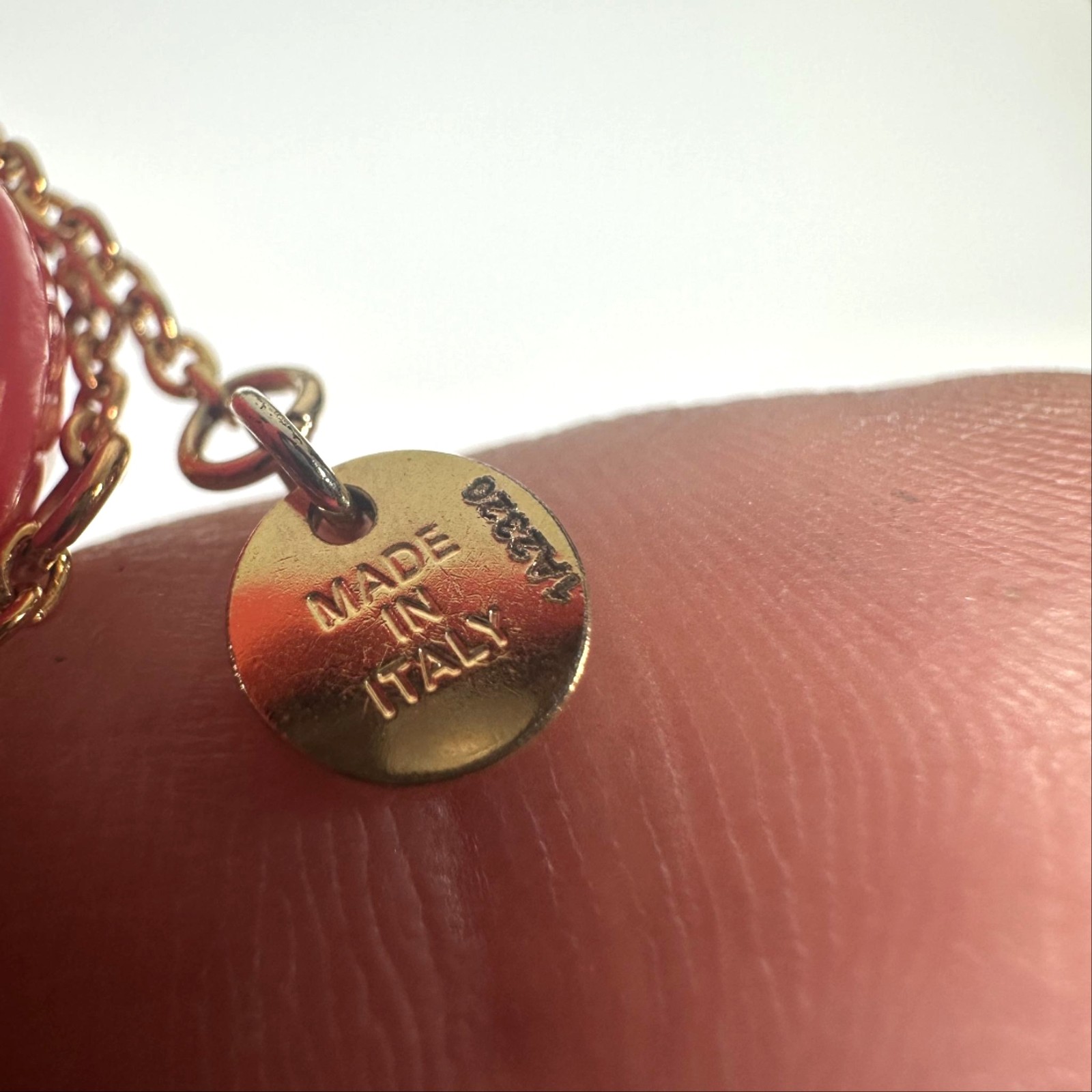 Fendi F Is For Gold Tone Crystal Logo Charm Chain Bracelet Made In Italy
