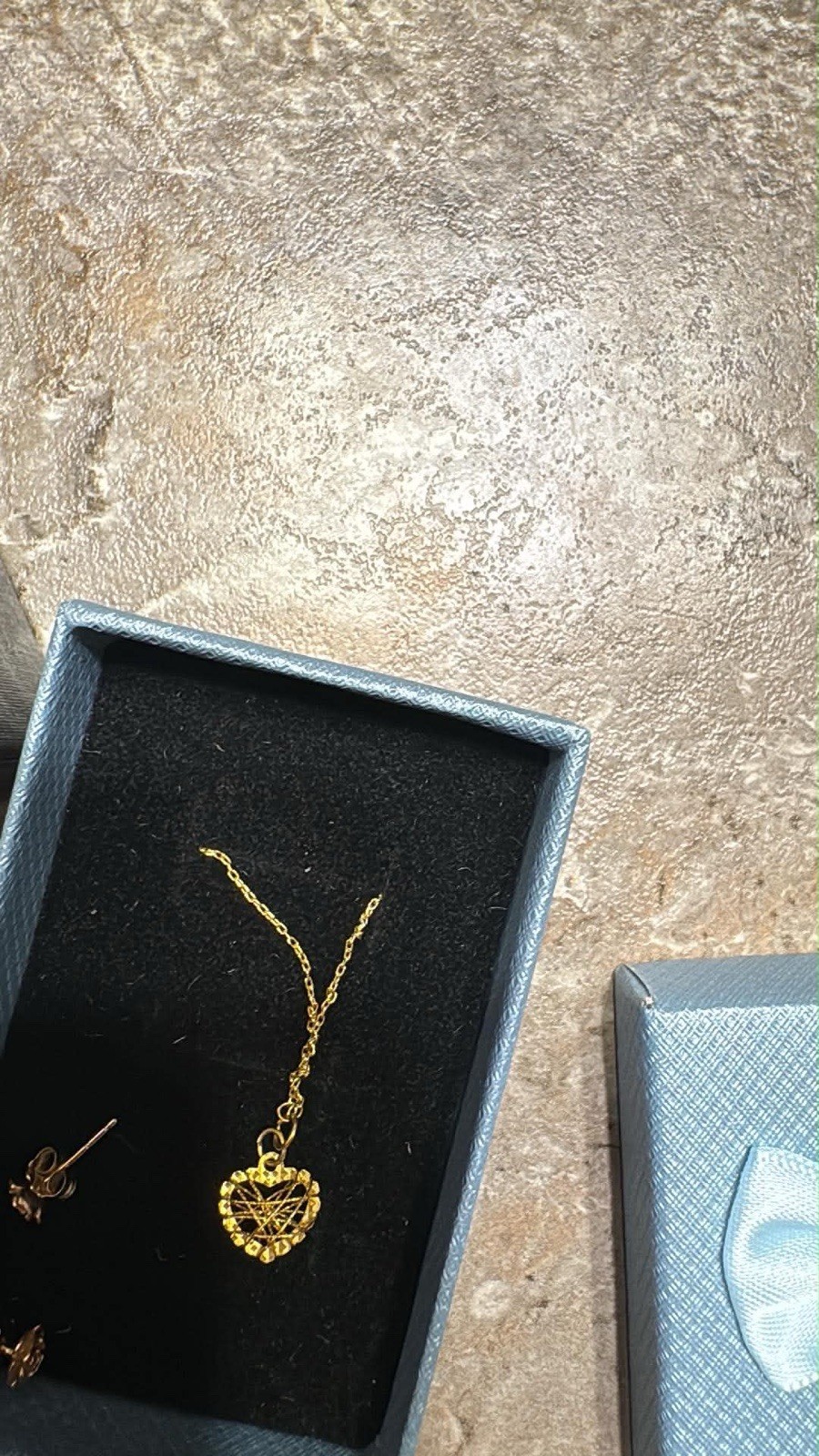 18k Yellow Gold Heart Charm Pendant Necklace 18in Cable Chain Love Theme