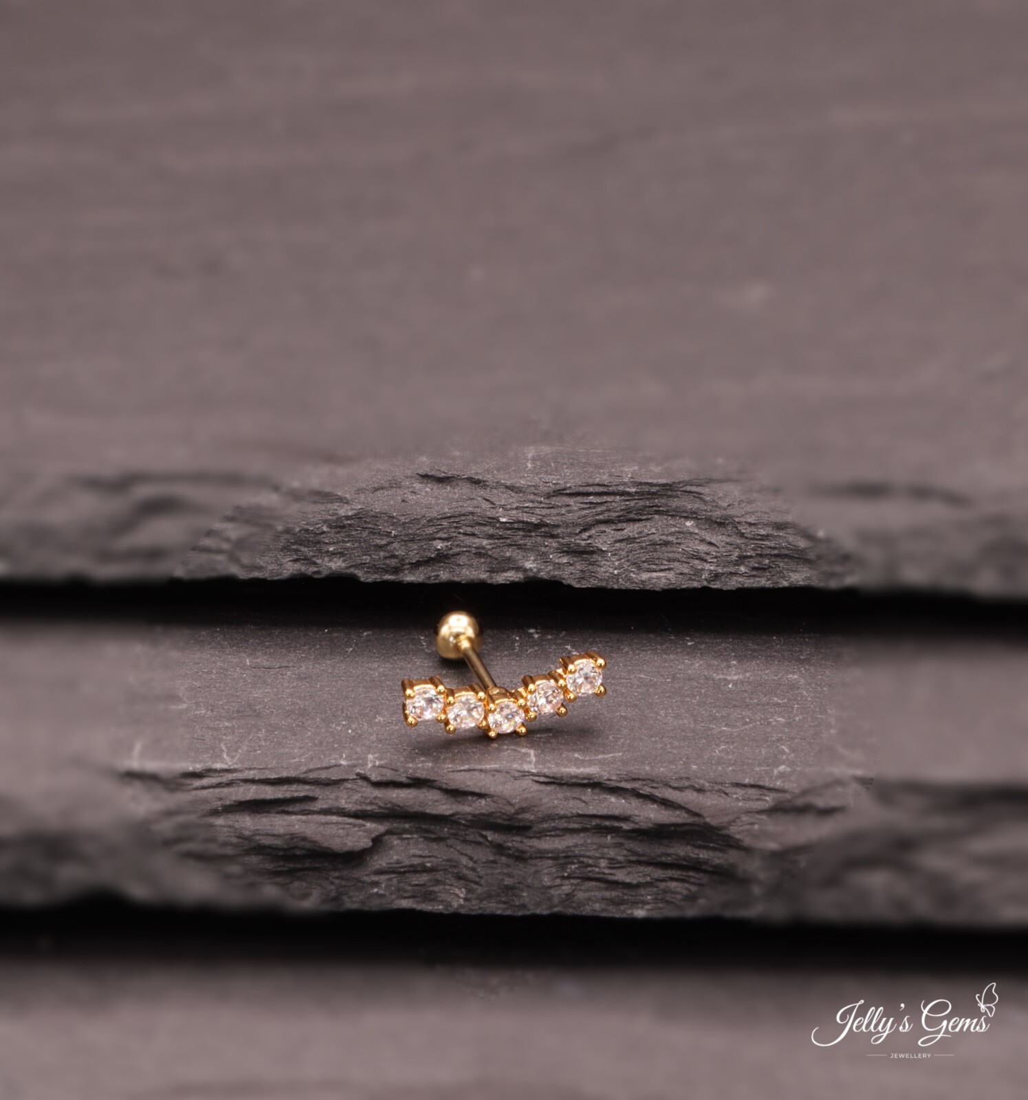 Beautiful Gold Silver Rose Cartilage Helix Conch Earrings Surgical steel B3