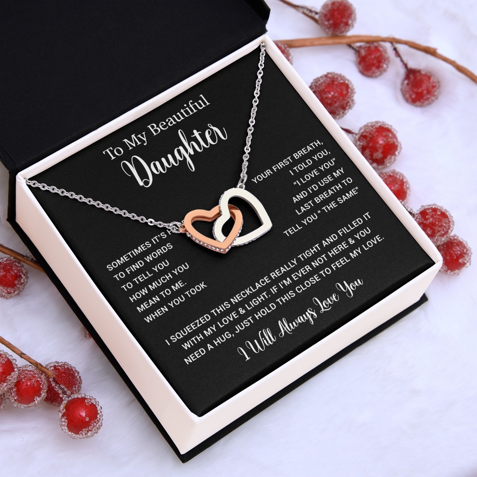 To My Daughter Necklace, Gift for Daughter from Dad, Father Daughter Necklace