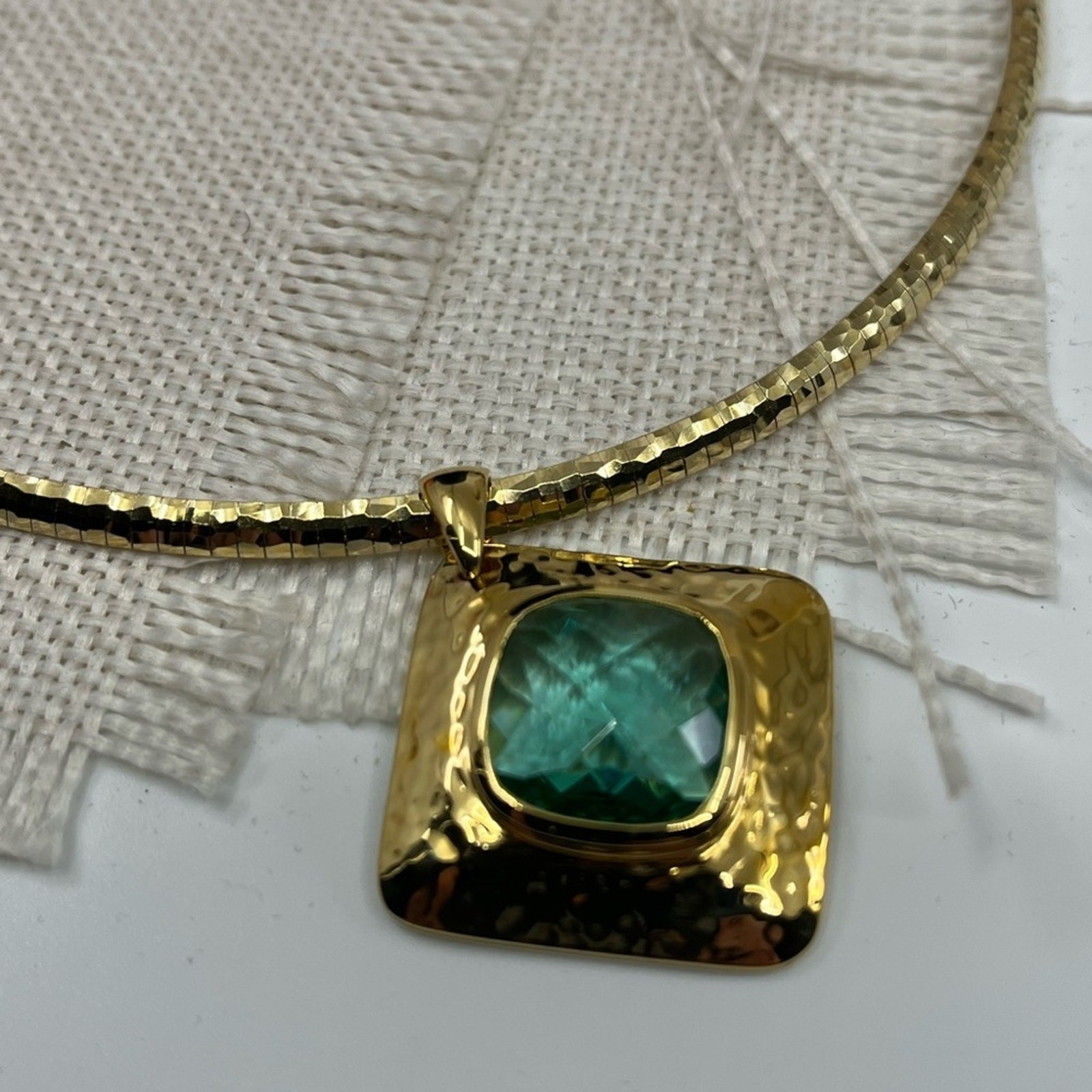 Technibond 18K Gold Over 925 Italy Sterling Silver Pendant Necklace – 30g – Box