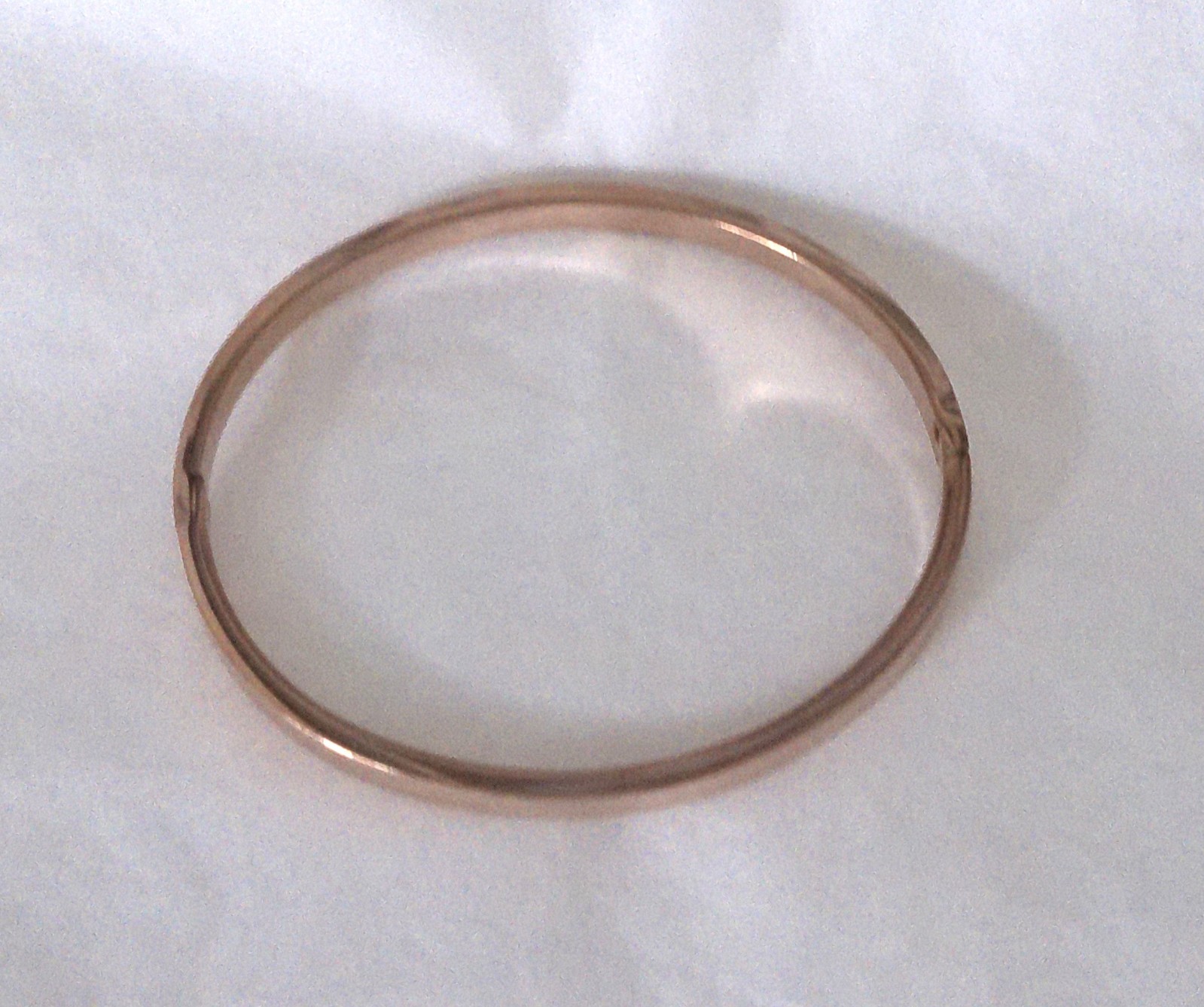 New Rose Goldtone Stainless Steel Oval Hinged Bangle Bracelet for All Occasions