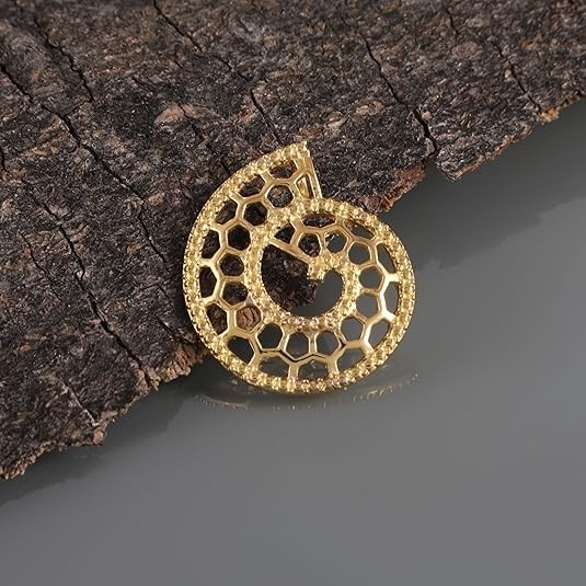 Filigree Swirl Pendant for Women in 925 Sterling Silver and Gold Plating