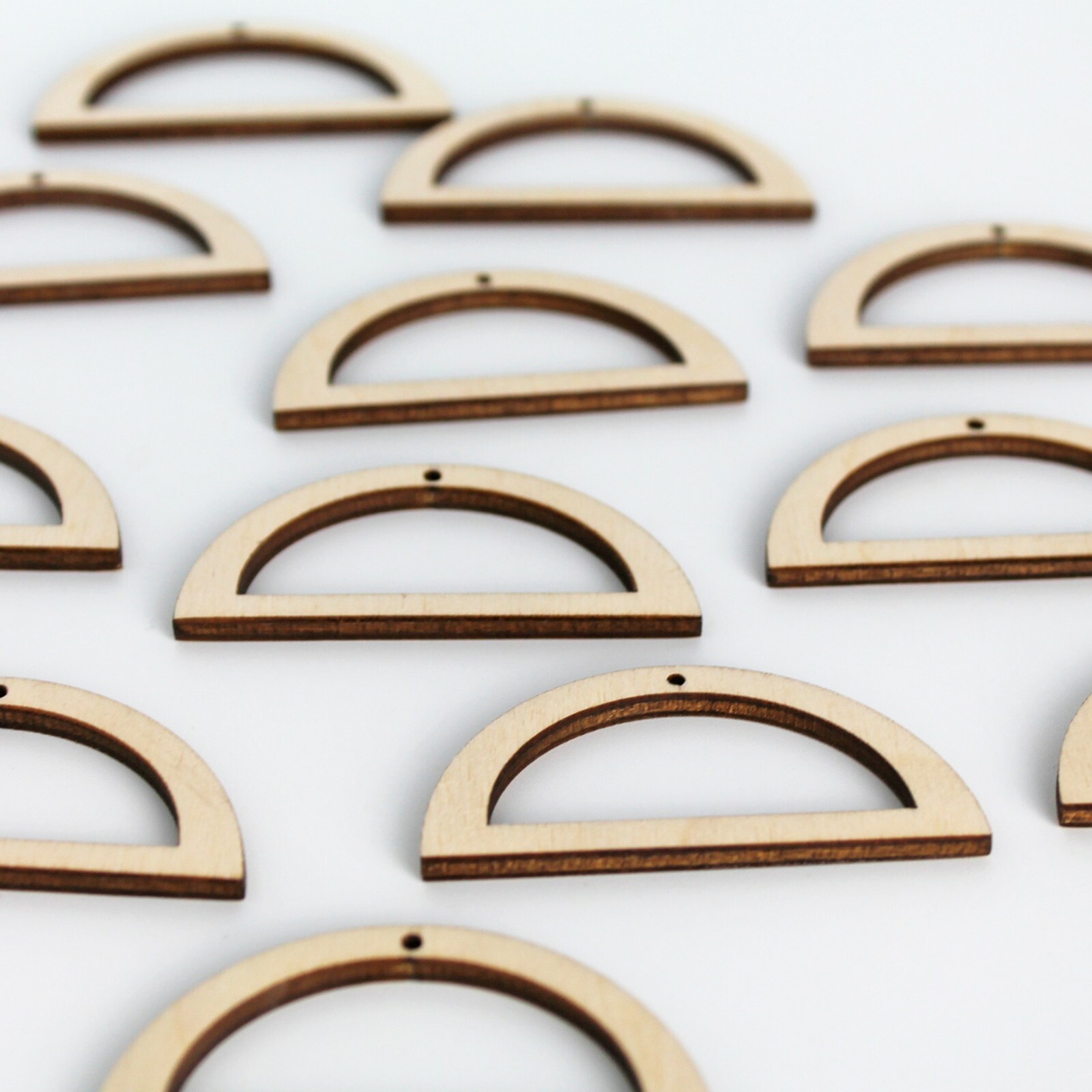 ALL SIZE(12pc – 100pc) Unfinished Wood Semi Circle Frames Cutout Earrings Blanks