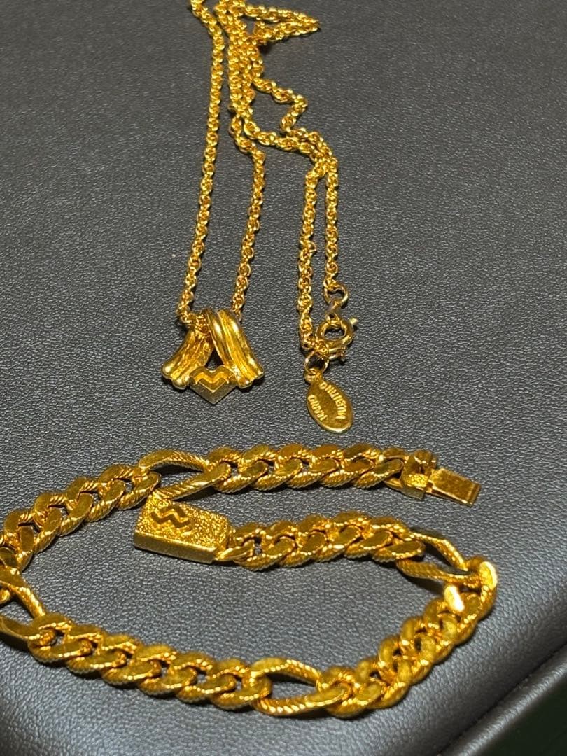 MARIO VALENTINO Plated Chain Necklace & Bracelet