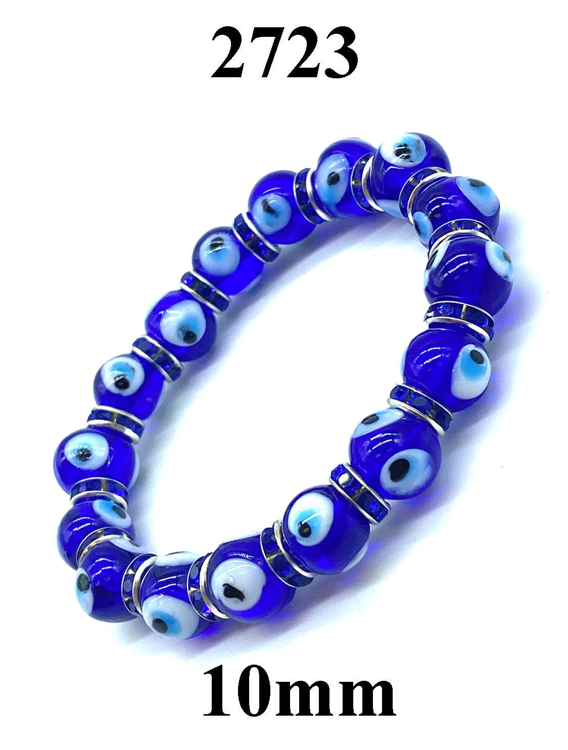 Evil Eye Stretch 10mm Beaded Bracelet