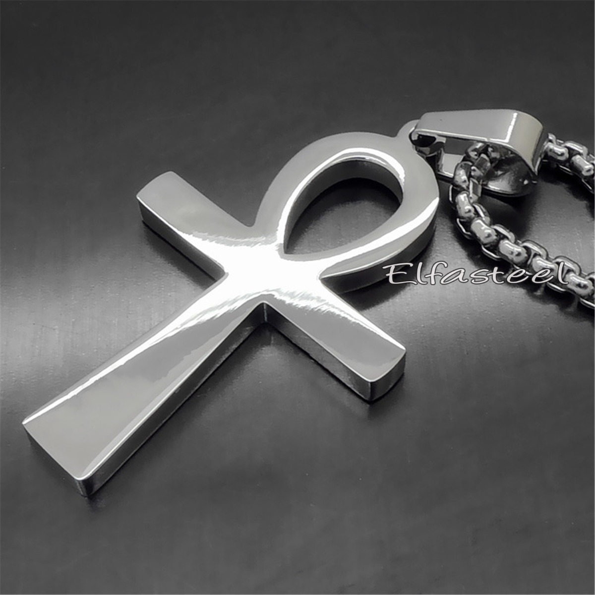 Ancient Ankh Cross Egyptian Symbol Of Life 316L Stainless Steel Pendant