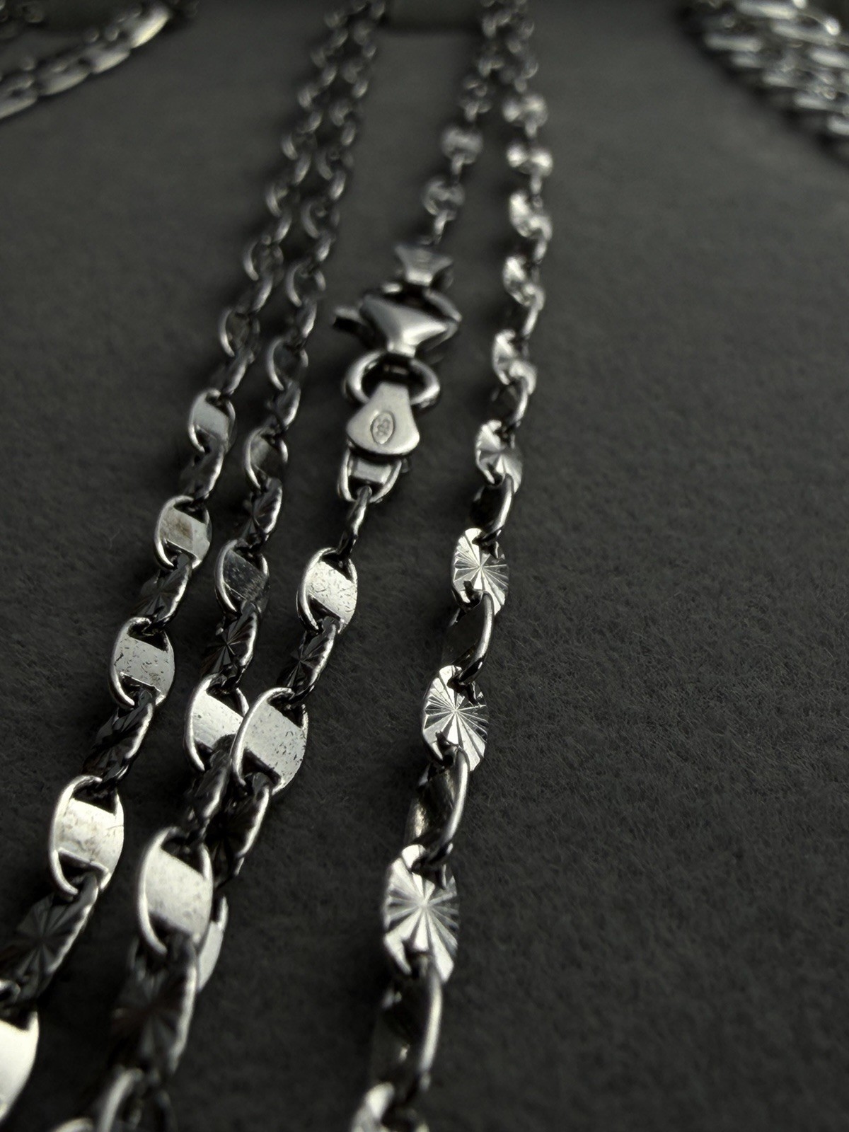 20” 2.5MM 925 Solid Silver Starburst Mariner Link Chain Necklace