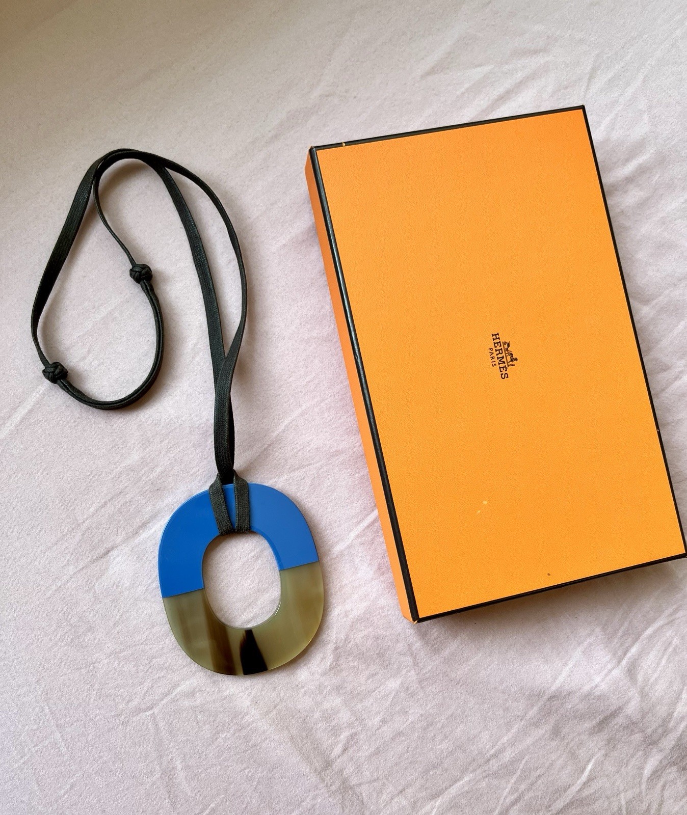 Hermes Horn Necklace Authentic Very Good Condition With Box