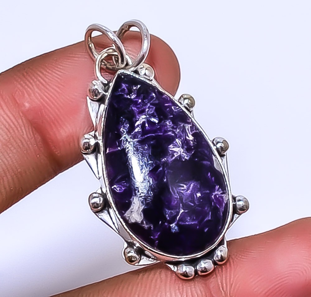 Lepidolite – San Diego 925 Sterling Silver Pendant 1.56″ P764914, Christmas Gift