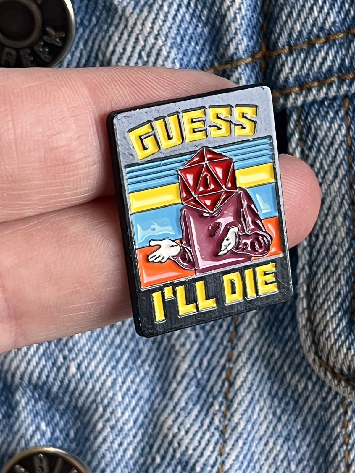 Dungeons And Dragons Dice – Funny Enamel Pin – Excellent Condition