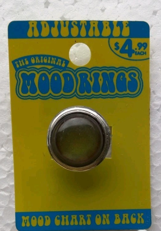Lot Of 2 – Adjustable Orig Color Change Mood Ring NOS Vintage Fashion Jewelry