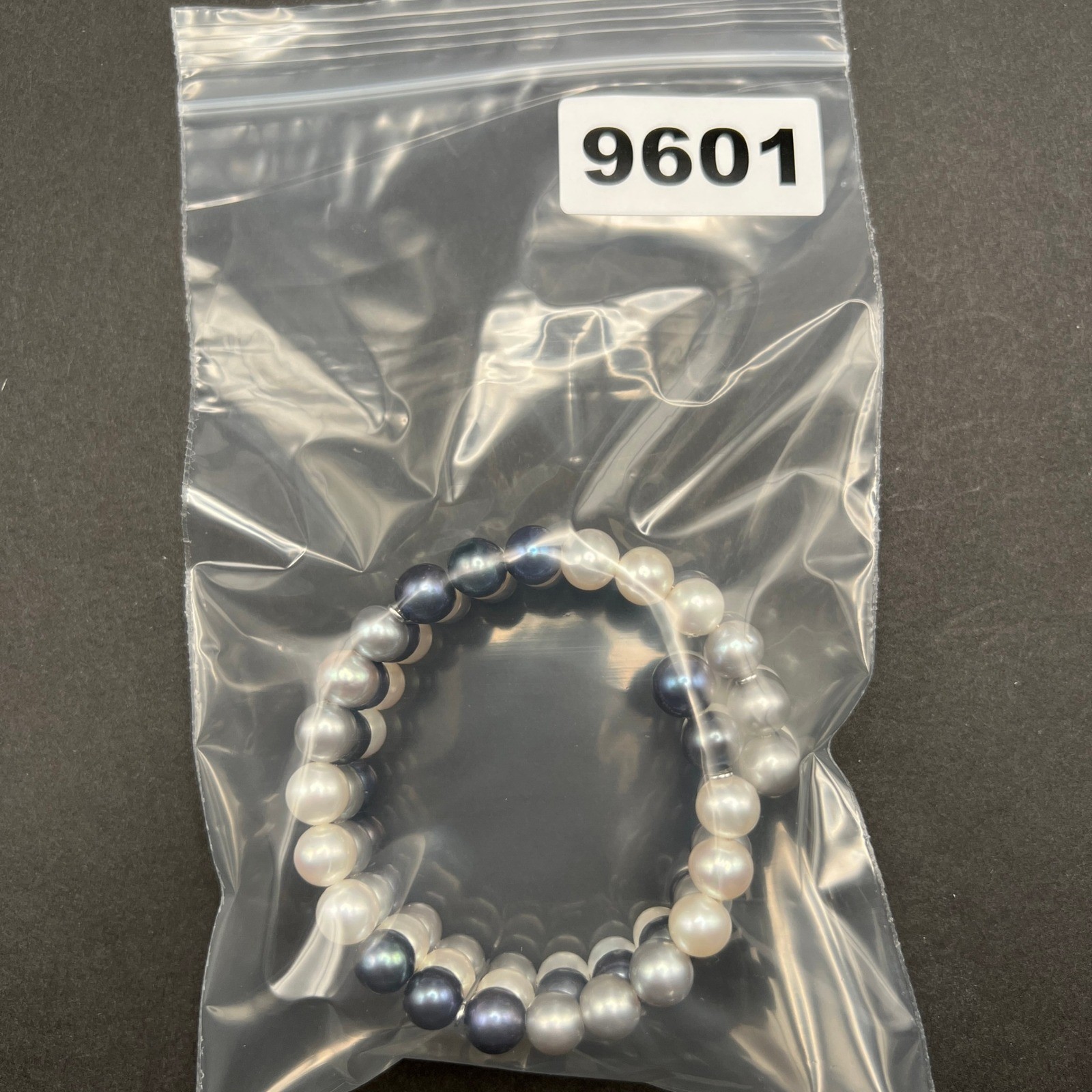 IPS Pearl Bracelet Peacock Cream Sterling Silver Freshwater Coil Memory Wire