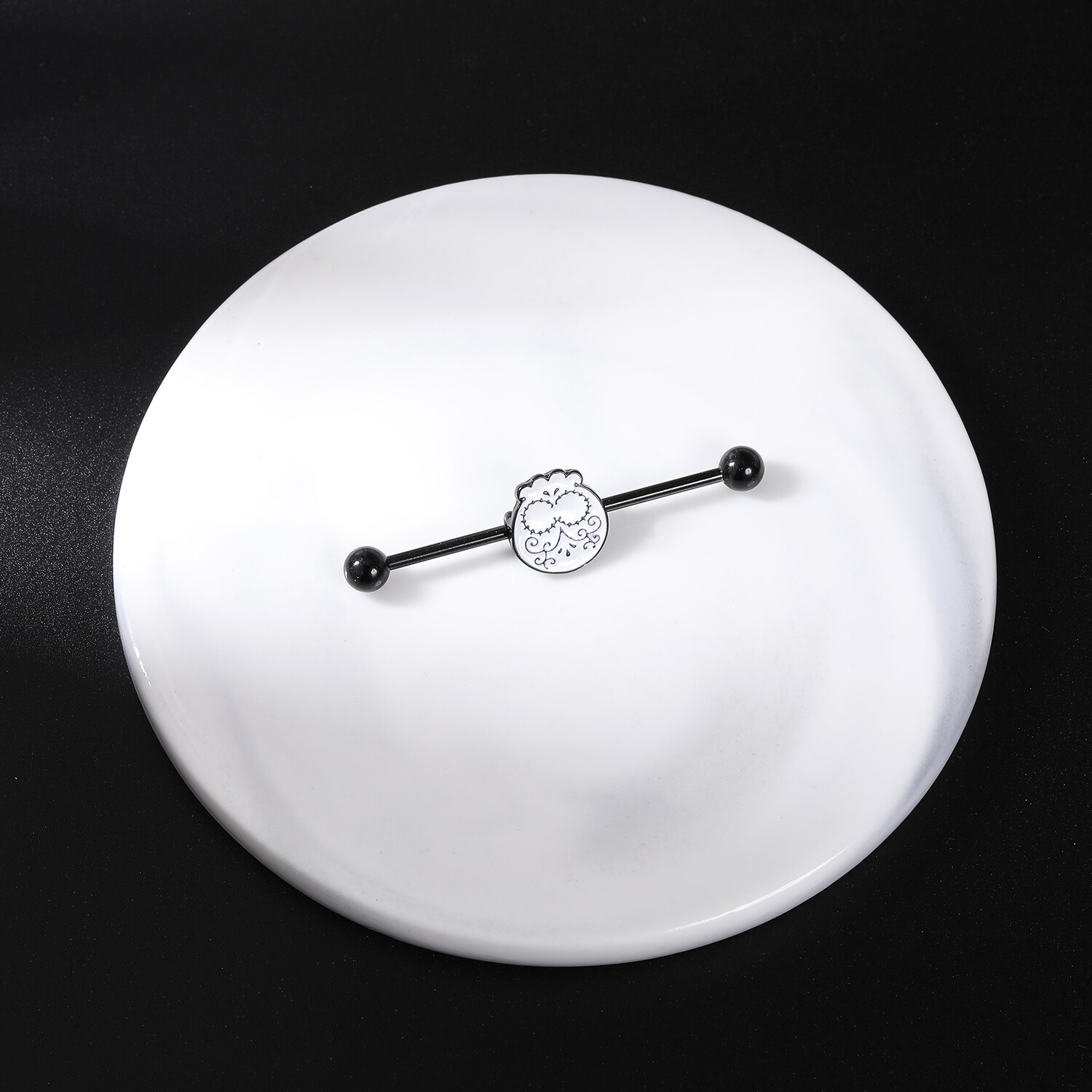14G Stainless Steel Industrial Barbell Piercing Alloy Cartilage Earring Jewelry