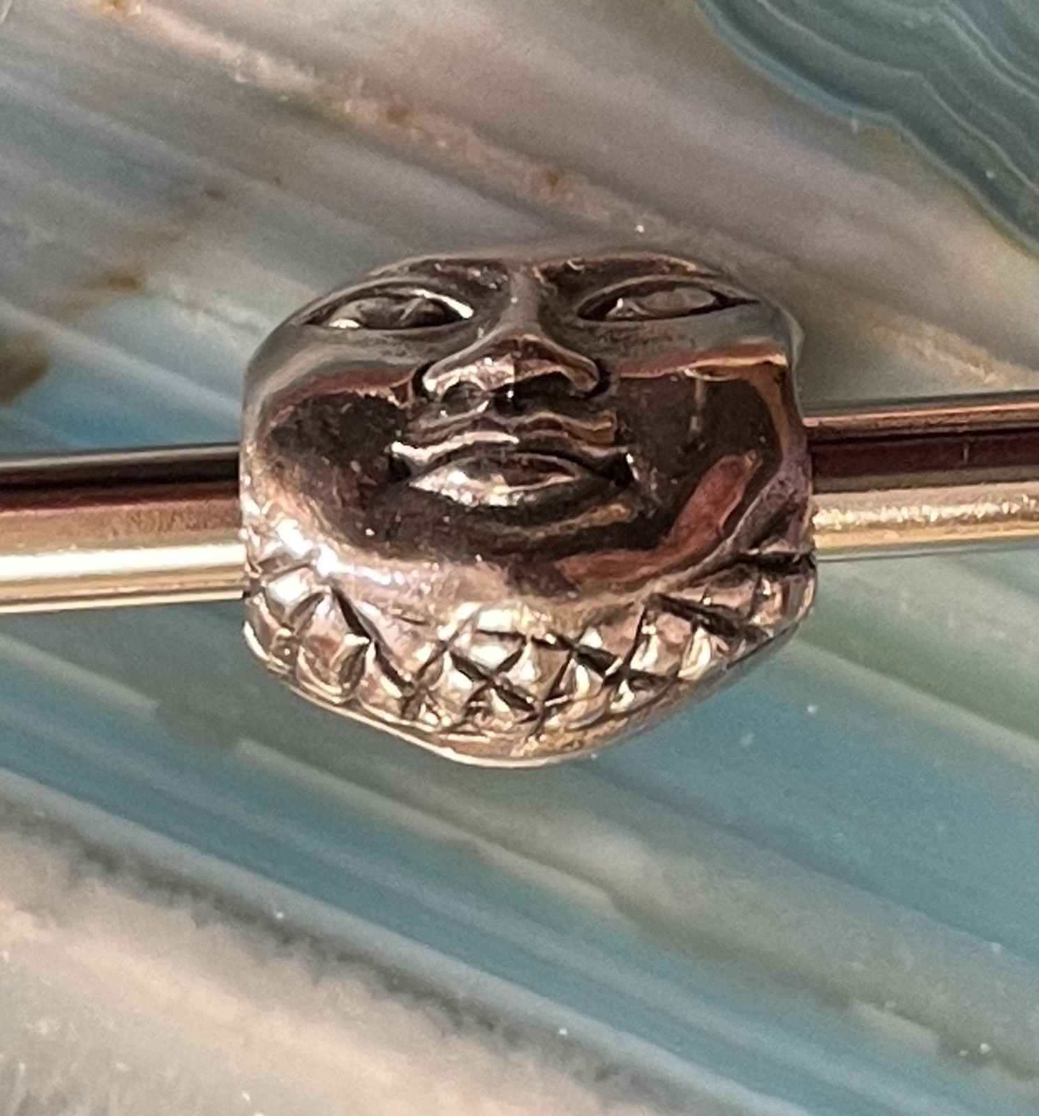 Redbalifrog Moon Man Two Faces, Fits Trollbeads , Beautiful! Rare HTF